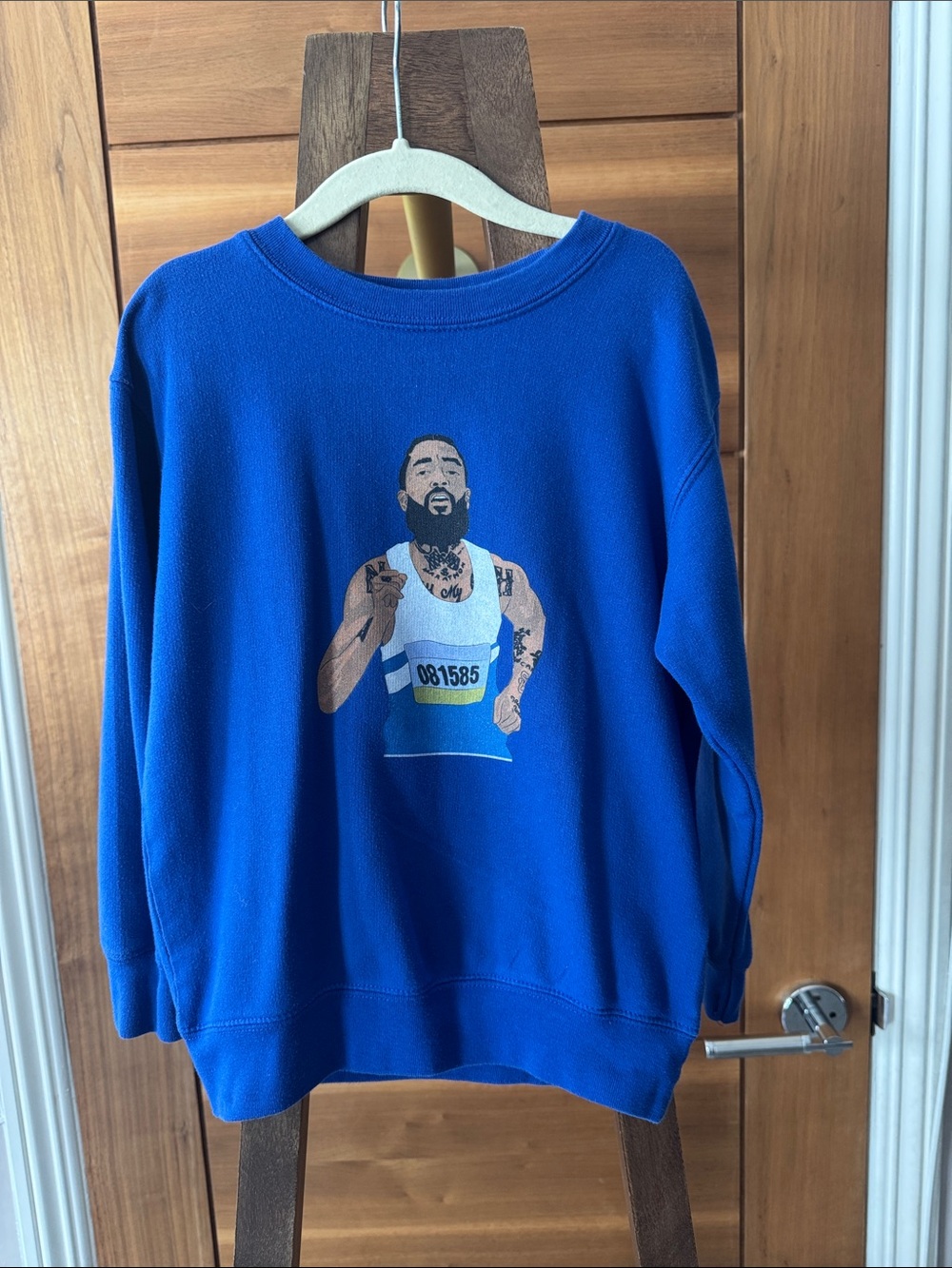 Blue boys Graphic Crewneck Sweatshirt